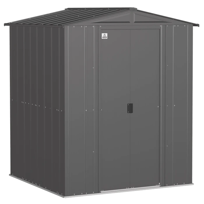 Arrow Classic Steel Storage Shed, 6X6, Charcoal 3 Arrow Classic Steel Storage Shed, 6X6, Charcoal