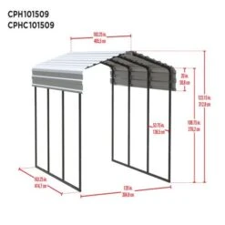 Arrow Carport 10x15x09 Charcoal BKP 33 Arrow Carport 10x15x09 Charcoal BKP -Shelterlogic bd16obtxwhiryjunjnkw 1