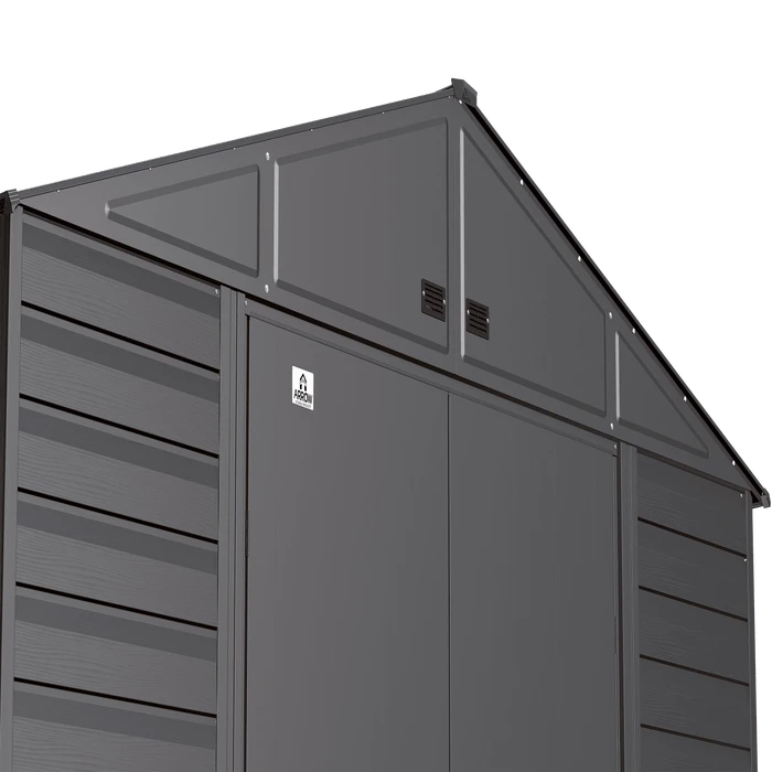 Arrow Select Steel Storage Shed, 12x12, Charcoal 8 Arrow Select Steel Storage Shed, 12x12, Charcoal - Image 6