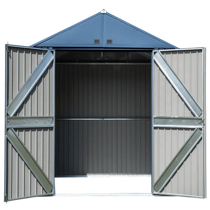 Arrow Elite Shed 8x6 Ft. Blue-Grey Metal Shed 6 Arrow Elite Shed 8x6 Ft. Blue-Grey Metal Shed - Image 4