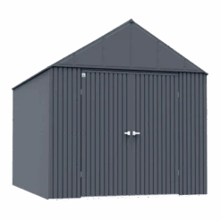 Arrow Elite Steel Storage Shed, 12x16, Anthracite