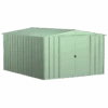 Arrow Classic Steel Storage Shed, 10 Ft. X 12 Ft., Sage Green 2 Arrow Classic Steel Storage Shed, 10 Ft. X 12 Ft., Sage Green -Shelterlogic clg1012sg silo image 01