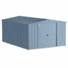 Arrow Classic Steel Storage Shed, 10 Ft. X 14 Ft., Blue Grey 1 Arrow Classic Steel Storage Shed, 10 Ft. X 14 Ft., Blue Grey -Shelterlogic clg1014bg silo image 01