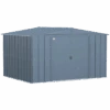 Arrow Classic Steel Storage Shed, 10 Ft. X 8 Ft., Blue Grey 1 Arrow Classic Steel Storage Shed, 10 Ft. X 8 Ft., Blue Grey -Shelterlogic clg108bg silo image 01