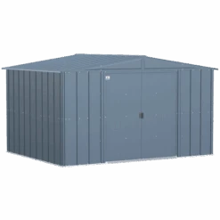 Arrow Classic Steel Storage Shed, 10 Ft. X 8 Ft., Blue Grey