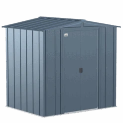 Arrow Classic Steel Storage Shed, 6 Ft. X 5 Ft., Blue Grey