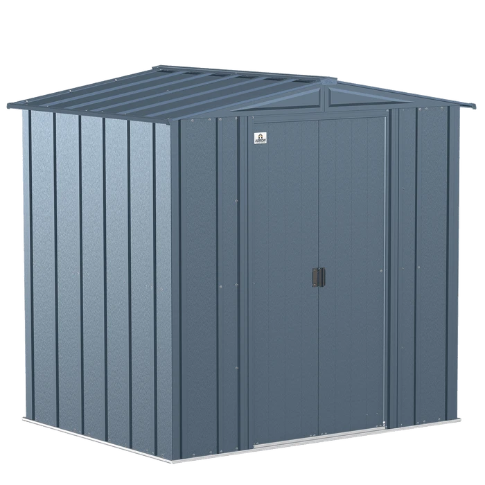 Arrow Classic Steel Storage Shed, 6 Ft. X 5 Ft., Blue Grey 3 Arrow Classic Steel Storage Shed, 6 Ft. X 5 Ft., Blue Grey