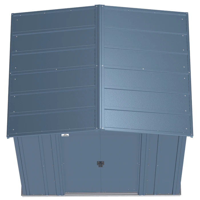 Arrow Classic Steel Storage Shed, 6 Ft. X 5 Ft., Blue Grey 8 Arrow Classic Steel Storage Shed, 6 Ft. X 5 Ft., Blue Grey - Image 6
