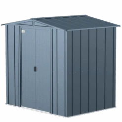 Arrow Classic Steel Storage Shed, 6 Ft. X 5 Ft., Blue Grey 21 Arrow Classic Steel Storage Shed, 6 Ft. X 5 Ft., Blue Grey -Shelterlogic clg65bg silo image 06