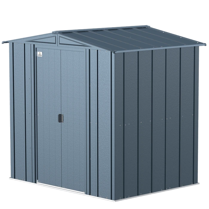 Arrow Classic Steel Storage Shed, 6 Ft. X 5 Ft., Blue Grey 11 Arrow Classic Steel Storage Shed, 6 Ft. X 5 Ft., Blue Grey - Image 9