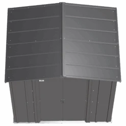 Arrow Classic Steel Storage Shed, 6 Ft. X 5 Ft., Charcoal -Shelterlogic clg65cc silo image 03