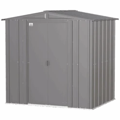 Arrow Classic Steel Storage Shed, 6 Ft. X 5 Ft., Charcoal -Shelterlogic clg65cc silo image 06