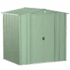 Arrow Classic Steel Storage Shed, 6 Ft. X 5 Ft., Sage Green 1 Arrow Classic Steel Storage Shed, 6 Ft. X 5 Ft., Sage Green -Shelterlogic clg65sg silo image 01
