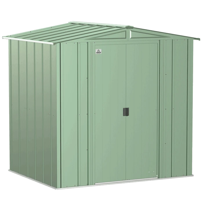 Arrow Classic Steel Storage Shed, 6 Ft. X 5 Ft., Sage Green 3 Arrow Classic Steel Storage Shed, 6 Ft. X 5 Ft., Sage Green