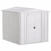 Arrow Classic Steel Storage Shed, 6 Ft. X 7 Ft., Flute Grey 2 Arrow Classic Steel Storage Shed, 6 Ft. X 7 Ft., Flute Grey -Shelterlogic clg67fg silo image 01