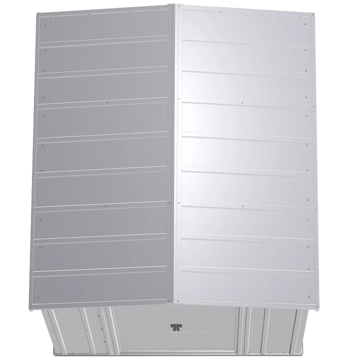 Arrow Classic Steel Storage Shed, 6 Ft. X 7 Ft., Flute Grey 8 Arrow Classic Steel Storage Shed, 6 Ft. X 7 Ft., Flute Grey - Image 6