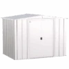 Arrow Classic Steel Storage Shed, 8 Ft. X 6 Ft., Flute Grey -Shelterlogic clg86fg silo image 01