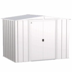 Arrow Classic Steel Storage Shed, 8 Ft. X 6 Ft., Flute Grey