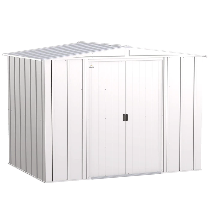 Arrow Classic Steel Storage Shed, 8 Ft. X 6 Ft., Flute Grey 3 Arrow Classic Steel Storage Shed, 8 Ft. X 6 Ft., Flute Grey