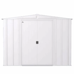 Arrow Classic Steel Storage Shed, 8 Ft. X 6 Ft., Flute Grey 21 Arrow Classic Steel Storage Shed, 8 Ft. X 6 Ft., Flute Grey -Shelterlogic clg86fg silo image 02