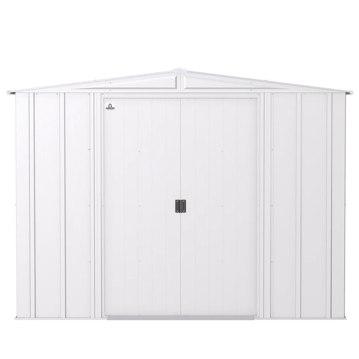 Arrow Classic Steel Storage Shed, 8 Ft. X 6 Ft., Flute Grey 7 Arrow Classic Steel Storage Shed, 8 Ft. X 6 Ft., Flute Grey - Image 5