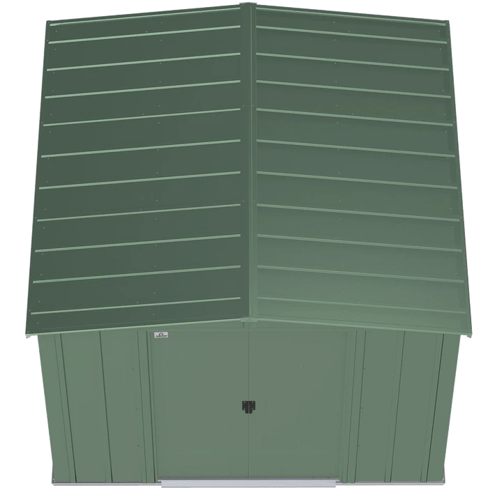 Arrow Classic Steel Storage Shed, 8 Ft. X 8 Ft., Sage Green 7 Arrow Classic Steel Storage Shed, 8 Ft. X 8 Ft., Sage Green - Image 5
