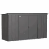 Arrow Classic Steel Storage Shed, 10 Ft. X 4 Ft., Charcoal 2 Arrow Classic Steel Storage Shed, 10 Ft. X 4 Ft., Charcoal -Shelterlogic clp104cc silo image 01