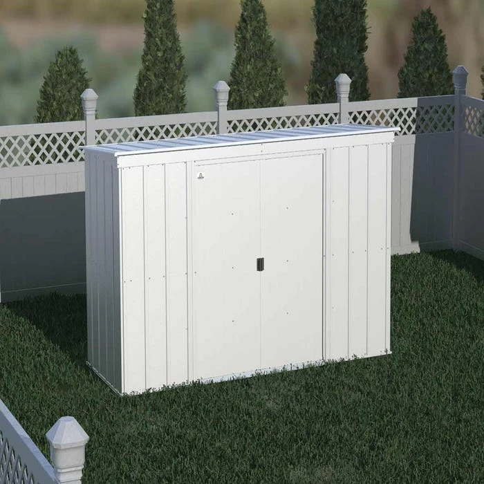 Arrow Classic Steel Storage Shed, 10 Ft. X 4 Ft., Flute Grey 5 Arrow Classic Steel Storage Shed, 10 Ft. X 4 Ft., Flute Grey - Image 3