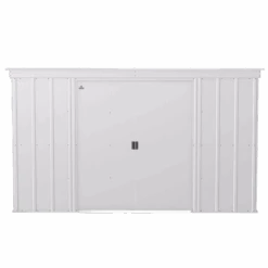 Arrow Classic Steel Storage Shed, 10 Ft. X 4 Ft., Flute Grey 14 Arrow Classic Steel Storage Shed, 10 Ft. X 4 Ft., Flute Grey -Shelterlogic clp104fg silo image 02