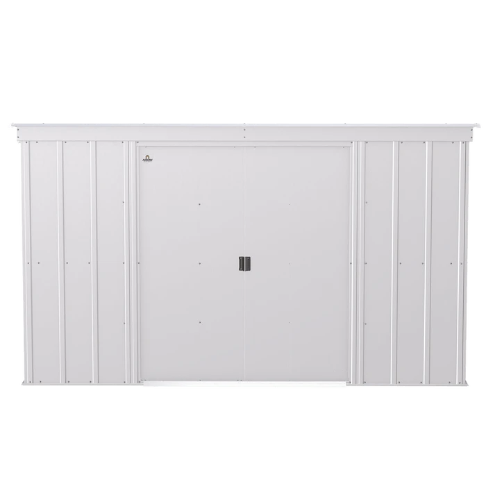 Arrow Classic Steel Storage Shed, 10 Ft. X 4 Ft., Flute Grey 6 Arrow Classic Steel Storage Shed, 10 Ft. X 4 Ft., Flute Grey - Image 4