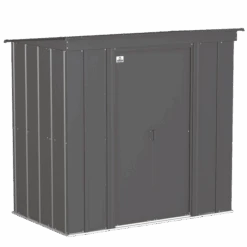 Arrow Classic Steel Storage Shed, 6 Ft. X 4 Ft., Charcoal