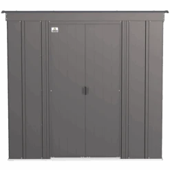 Arrow Classic Steel Storage Shed, 6 Ft. X 4 Ft., Charcoal 15 Arrow Classic Steel Storage Shed, 6 Ft. X 4 Ft., Charcoal -Shelterlogic clp64cc silo image 02