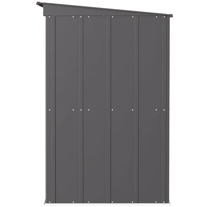 Arrow Classic Steel Storage Shed, 6 Ft. X 4 Ft., Charcoal 8 Arrow Classic Steel Storage Shed, 6 Ft. X 4 Ft., Charcoal - Image 6