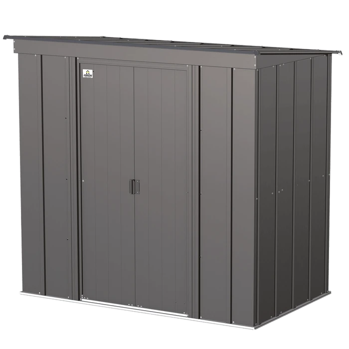 Arrow Classic Steel Storage Shed, 6 Ft. X 4 Ft., Charcoal 10 Arrow Classic Steel Storage Shed, 6 Ft. X 4 Ft., Charcoal - Image 8
