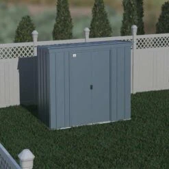 Arrow Classic Steel Storage Shed, 8 Ft. X 4 Ft., Blue Grey -Shelterlogic clp84bg image 01