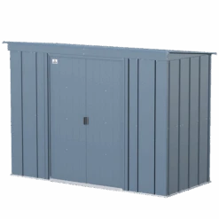 Arrow Classic Steel Storage Shed, 8 Ft. X 4 Ft., Blue Grey -Shelterlogic clp84bg silo image 06