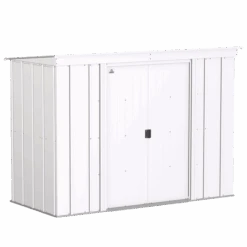 Arrow Classic Steel Storage Shed, 8 Ft. X 4 Ft., Flute Grey