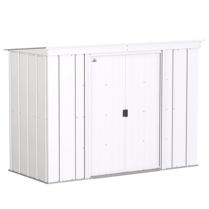 Arrow Classic Steel Storage Shed, 8 Ft. X 4 Ft., Flute Grey 3 Arrow Classic Steel Storage Shed, 8 Ft. X 4 Ft., Flute Grey