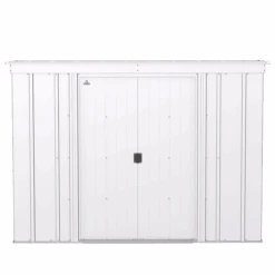 Arrow Classic Steel Storage Shed, 8 Ft. X 4 Ft., Flute Grey 15 Arrow Classic Steel Storage Shed, 8 Ft. X 4 Ft., Flute Grey -Shelterlogic clp84fg silo image 02