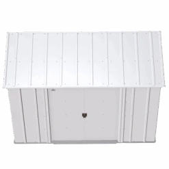 Arrow Classic Steel Storage Shed, 8 Ft. X 4 Ft., Flute Grey 16 Arrow Classic Steel Storage Shed, 8 Ft. X 4 Ft., Flute Grey -Shelterlogic clp84fg silo image 03