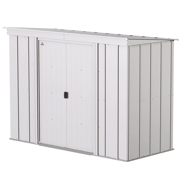 Arrow Classic Steel Storage Shed, 8 Ft. X 4 Ft., Flute Grey 10 Arrow Classic Steel Storage Shed, 8 Ft. X 4 Ft., Flute Grey - Image 8