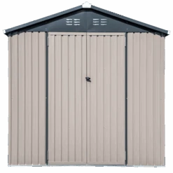 Arrow Cover-IT 8x6 Ft. Grey Metal Shed 18 Arrow Cover-IT 8x6 Ft. Grey Metal Shed -Shelterlogic co6harbnd0ztxh3g2vad