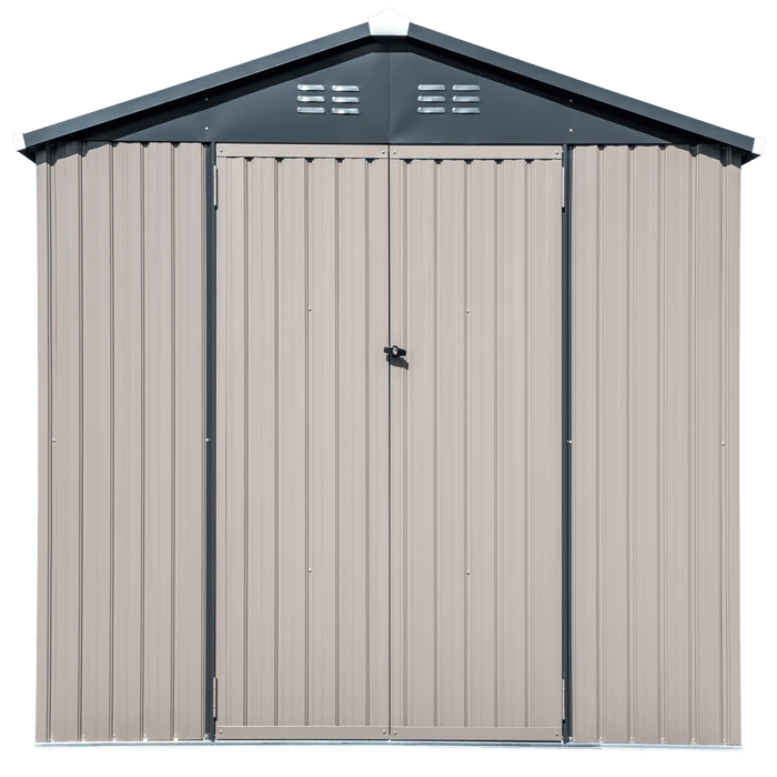 Arrow Cover-IT 8x6 Ft. Grey Metal Shed 5 Arrow Cover-IT 8x6 Ft. Grey Metal Shed - Image 3