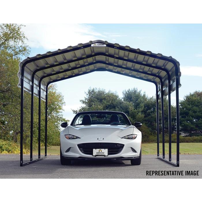 Arrow Carport, 10 Ft. X 29 Ft. X 7 Ft. Eggshell 13 Arrow Carport, 10 Ft. X 29 Ft. X 7 Ft. Eggshell - Image 11