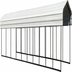 Arrow Carport, 10 Ft. X 47 Ft. X 7 Ft. Eggshell