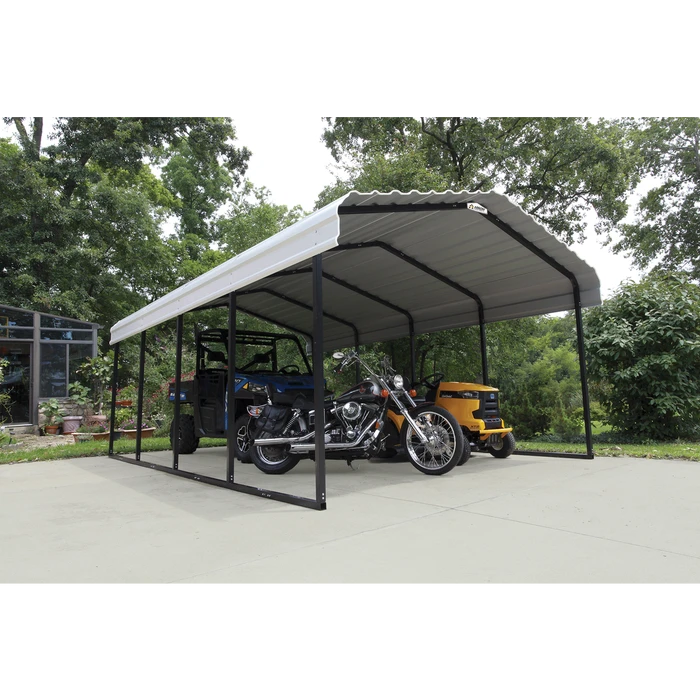 Arrow Carport, 12 Ft. X 20 Ft. X 7 Ft. Eggshell 10 Arrow Carport, 12 Ft. X 20 Ft. X 7 Ft. Eggshell - Image 8