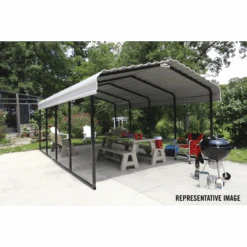 Arrow Carport, 12 Ft. X 24 Ft. X 7 Ft. Eggshell 23 Arrow Carport, 12 Ft. X 24 Ft. X 7 Ft. Eggshell -Shelterlogic cph122407 3