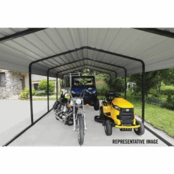 Arrow Carport, 12 Ft. X 24 Ft. X 7 Ft. Eggshell 25 Arrow Carport, 12 Ft. X 24 Ft. X 7 Ft. Eggshell -Shelterlogic cph122407 5