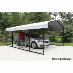 Arrow Carport, 12 Ft. X 24 Ft. X 7 Ft. Eggshell 27 Arrow Carport, 12 Ft. X 24 Ft. X 7 Ft. Eggshell -Shelterlogic cph122407 7