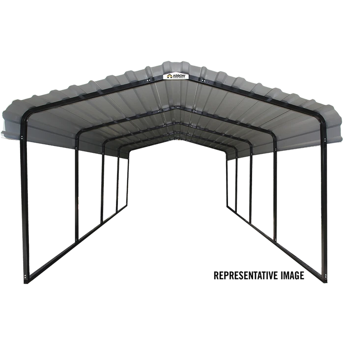 Arrow Carport, 12 Ft. X 29 Ft. X 7 Ft. Eggshell 4 Arrow Carport, 12 Ft. X 29 Ft. X 7 Ft. Eggshell - Image 2